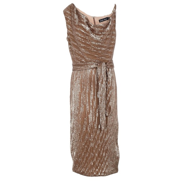 Rent Lavish Alice Ruched Corset Mesh Midi Dress in Spring Green | Hirestreet UK | Hirestreet